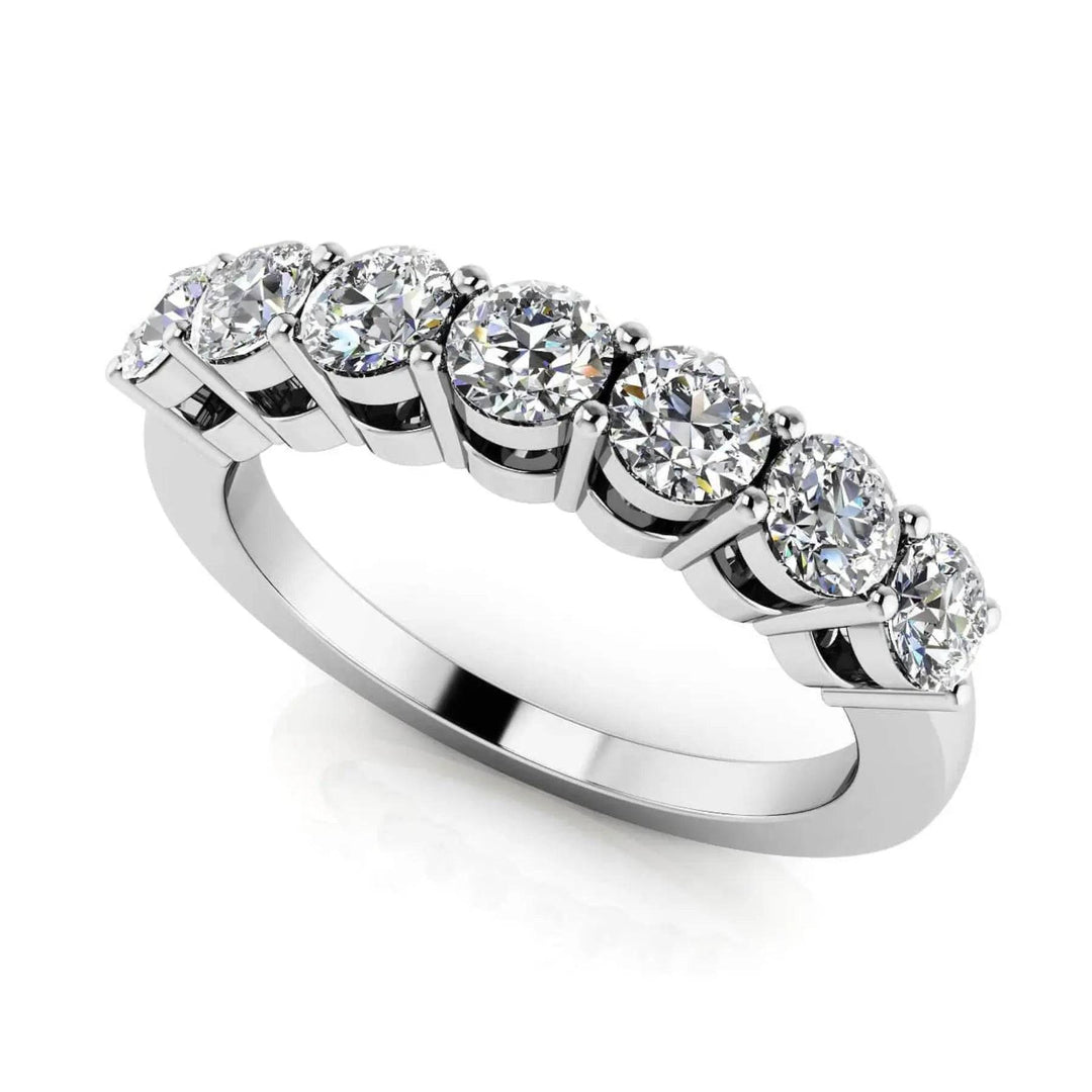 Seven Stone Lab Diamond Ring 0.75 ctw - PUREFINEJEWELRY