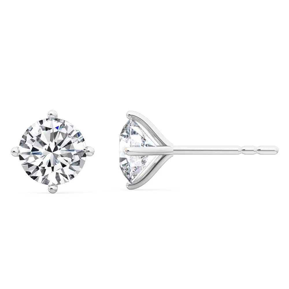 Solitaire Earrings Lab Grown Diamond 1.00 ctw - PUREFINEJEWELRY