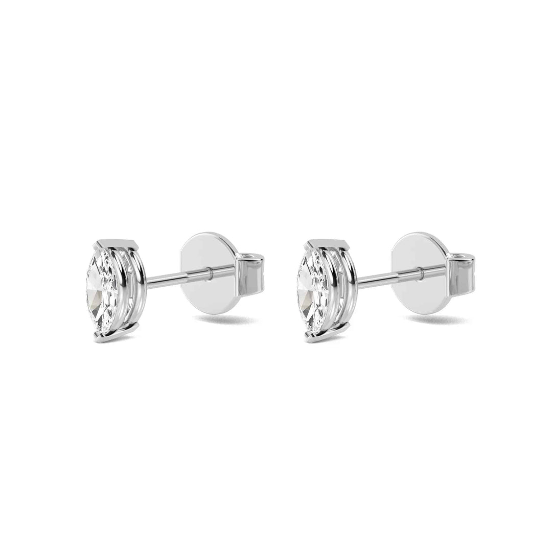 Solitaire Earrings Marquise Shape Lab Diamond 0.50 ctw - PUREFINEJEWELRY