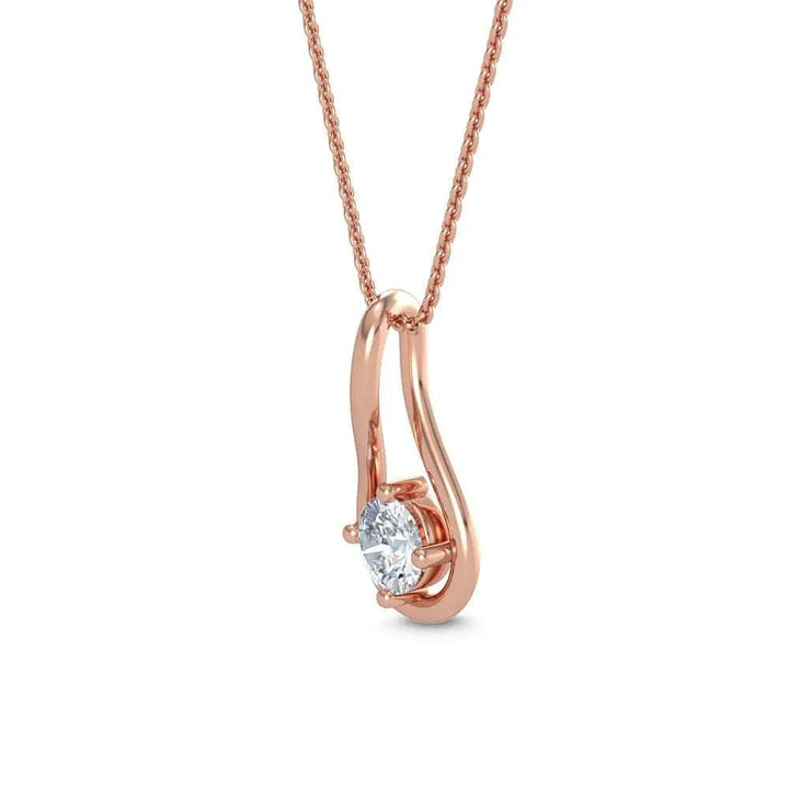 Solitaire Pendant Lab Grown Diamond 0.50 ctw - PUREFINEJEWELRY