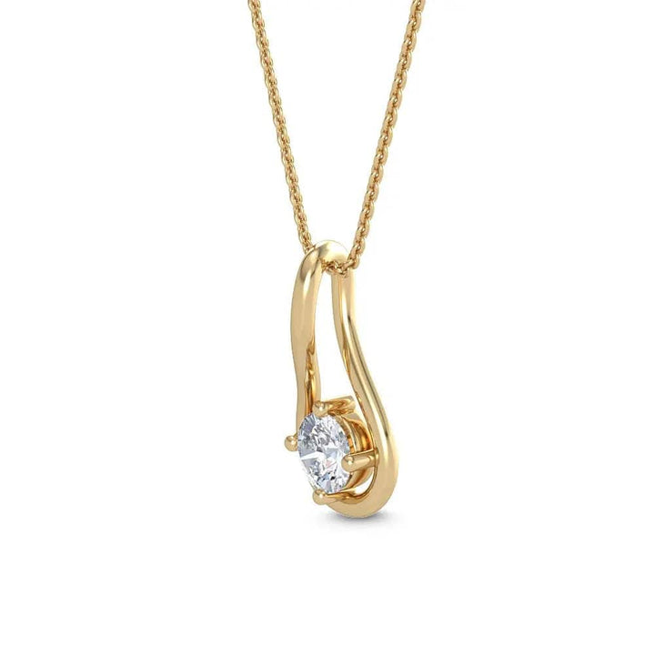 Solitaire Pendant Lab Grown Diamond 0.50 ctw - PUREFINEJEWELRY