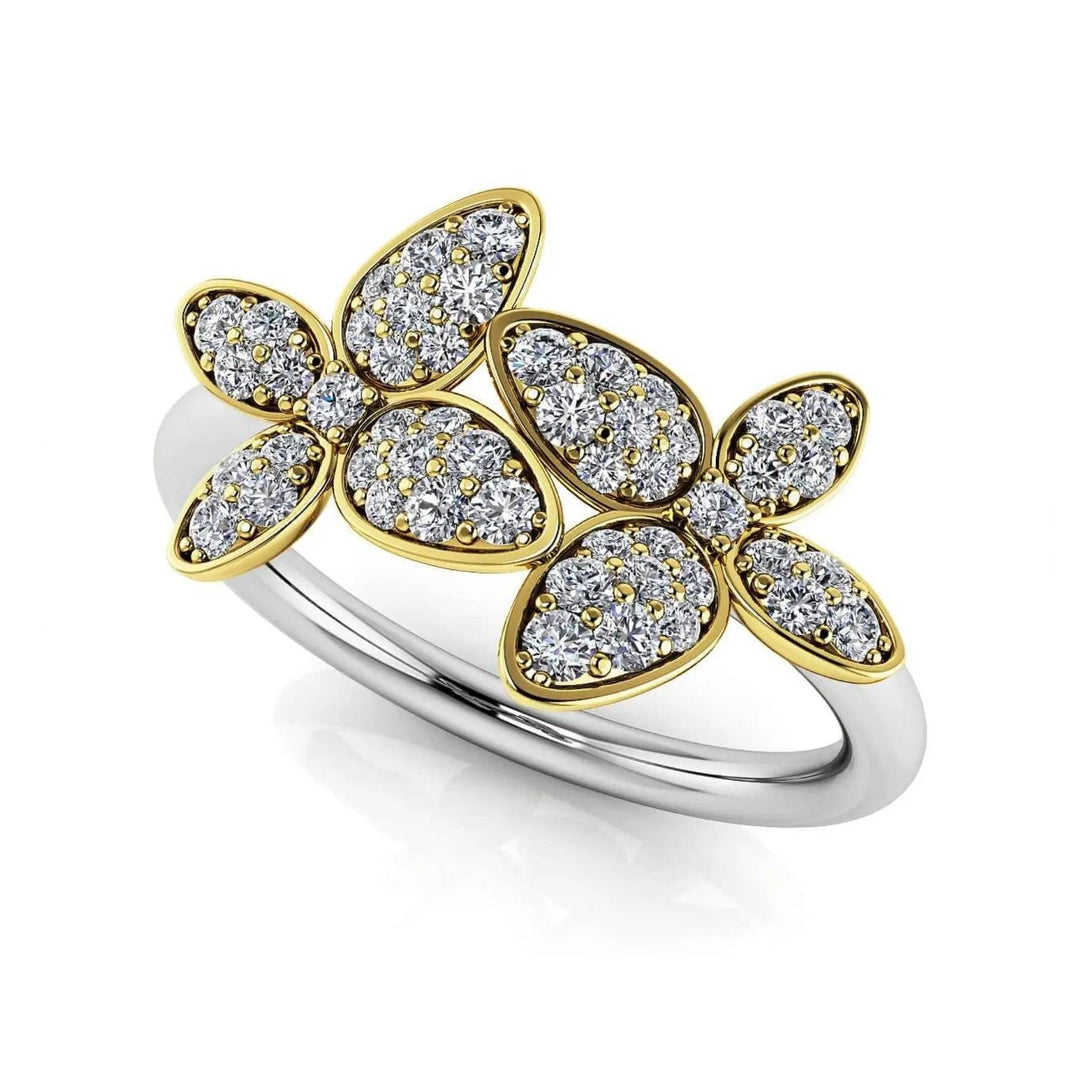 Sparkling Butterfly Lab Diamond Ring 0.35 ctw - PUREFINEJEWELRY