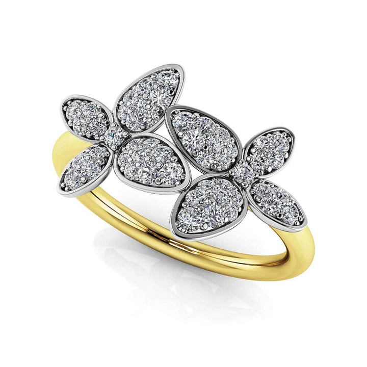 Sparkling Butterfly Lab Diamond Ring 0.35 ctw - PUREFINEJEWELRY