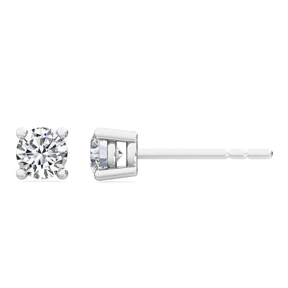 Stud Earrings Four Prong Lab Diamond 0.30 - 3.00 ctw - PUREFINEJEWELRY