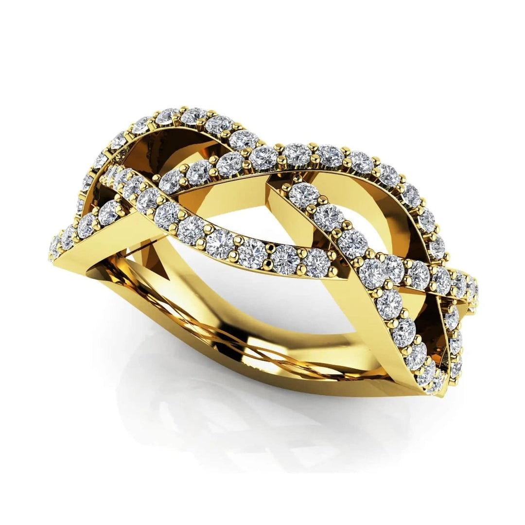 Stylish Woven Anniversary Ring 0.52 ctw - PUREFINEJEWELRY