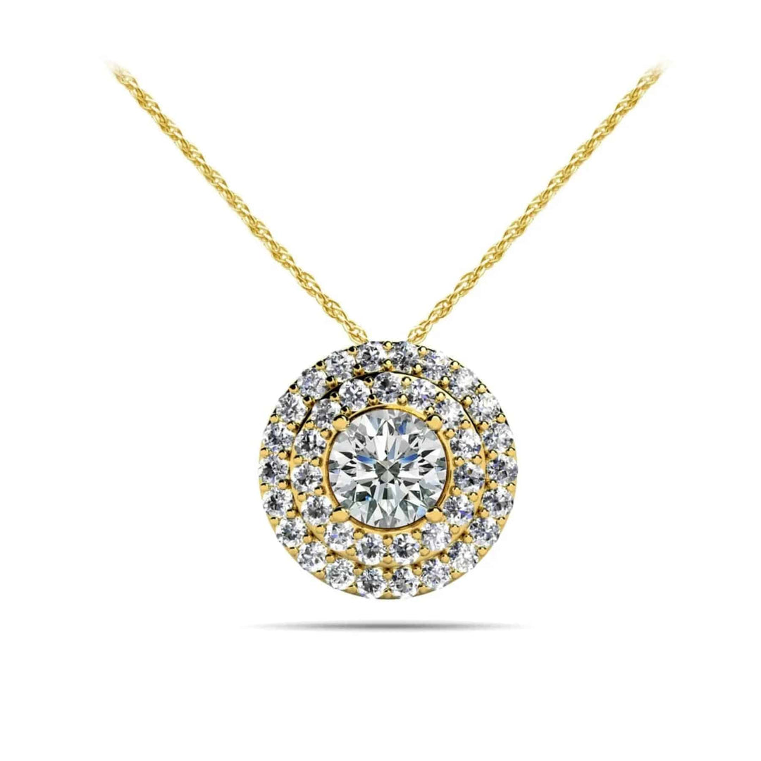 Surrounded By Sparkle Lab Diamond Pendant 0.44 ctw - PUREFINEJEWELRY