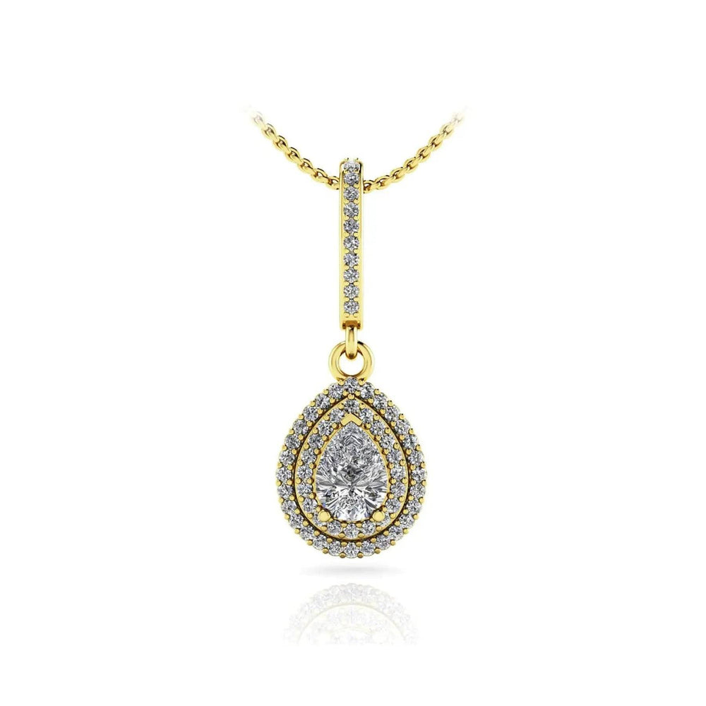 Teardrop Lab Diamond Pendant 0.59 ctw - PUREFINEJEWELRY