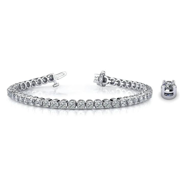 Tennis Bracelet Four Prong Lab Diamond 2.40 ctw - PUREFINEJEWELRY