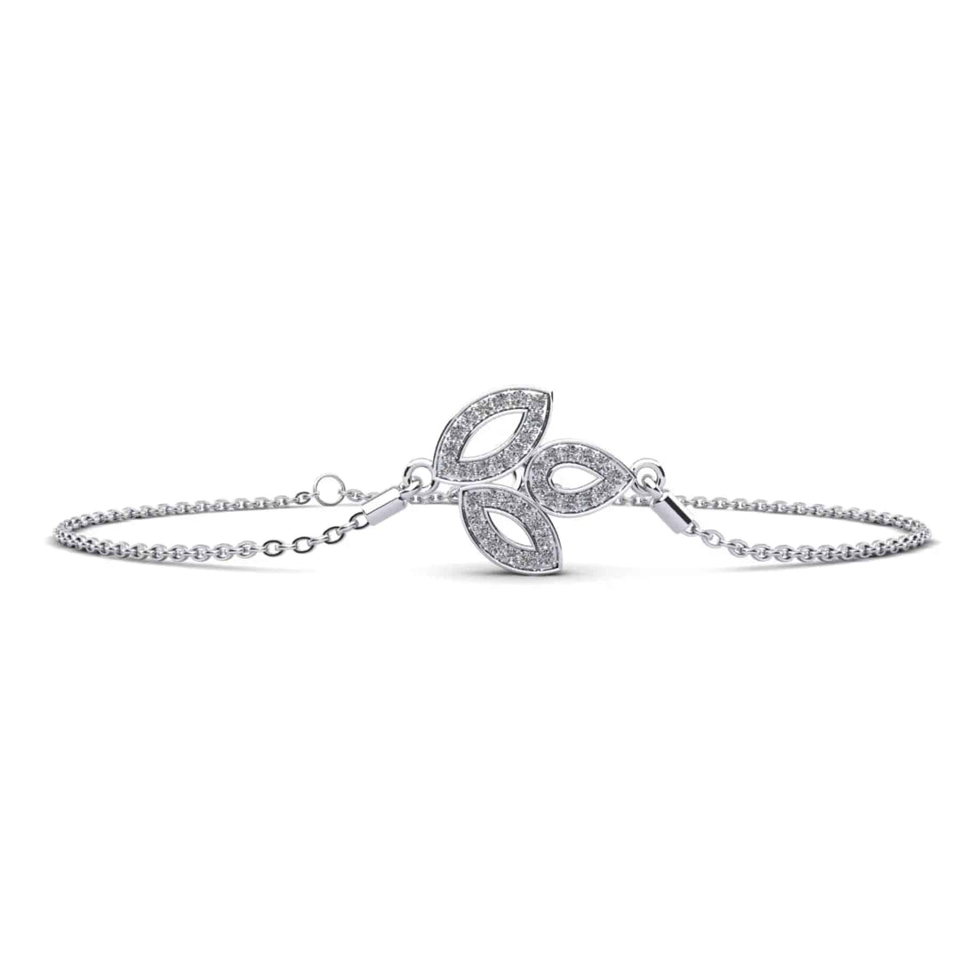 Three Leaf Lab Diamond Adjustable Bracelet 0.30 ctw - PUREFINEJEWELRY