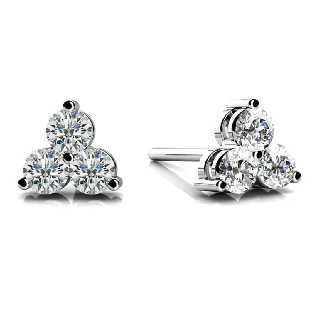 Trillium Diamond Studs Lab Grown Diamonds 0.36 ctw - PUREFINEJEWELRY