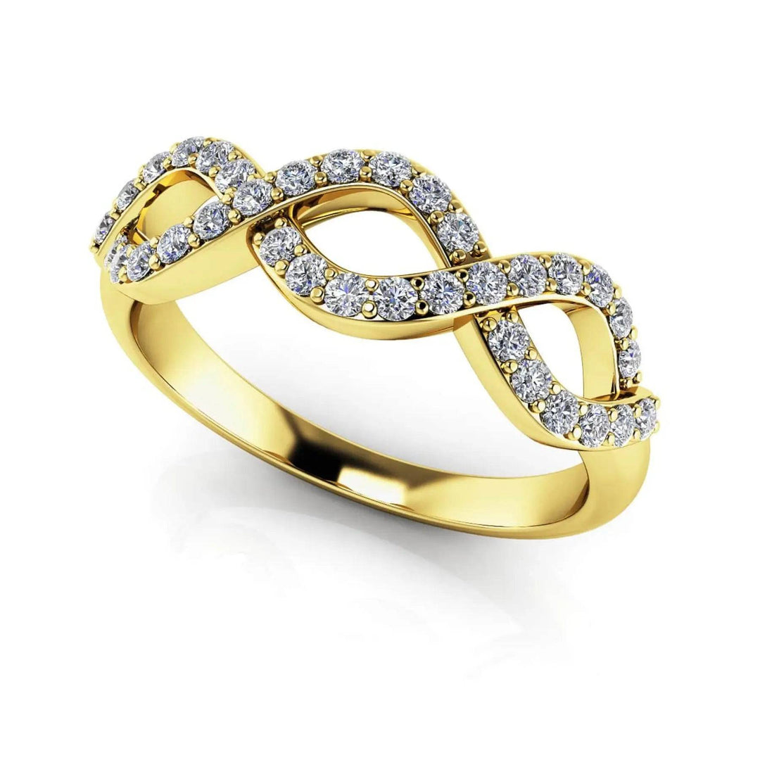 Woven Lab Diamond Anniversary Ring 0.44 ctw - PUREFINEJEWELRY